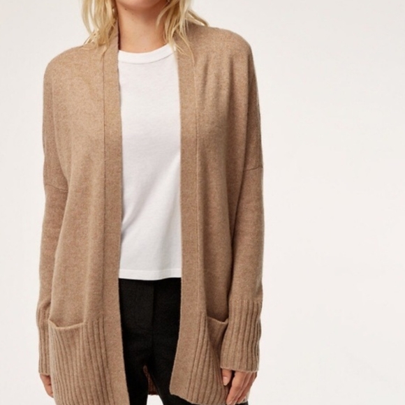 Aritzia Sweaters - SUNDAY BEST Lenox Open Front Cardigan Size S Merino Wool Alpaca ARITZIA
